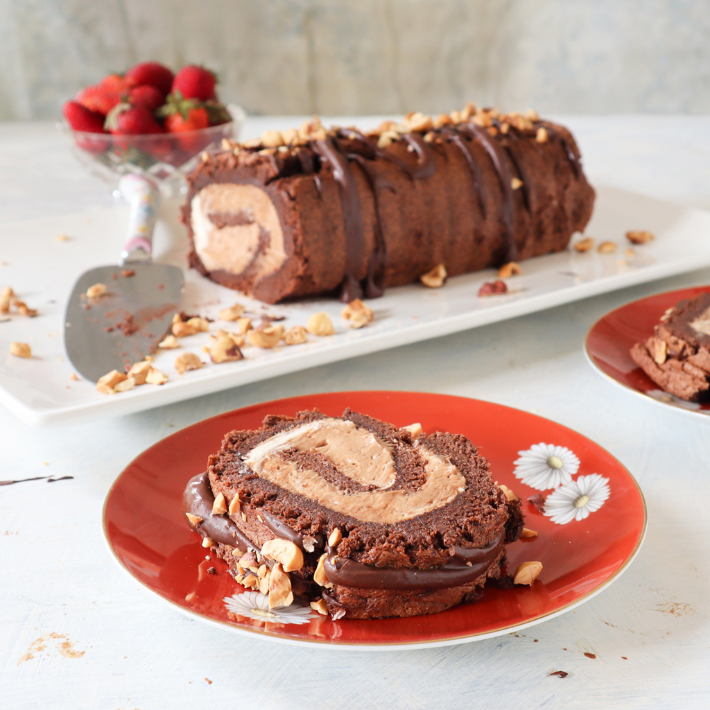 Chocolate and Hazelnut Roulade