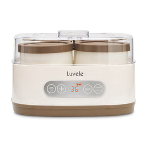 Yogurtiera Luvele Pure | 4 vasetti da 400 ml DIETA SCD e GAPS | Capacità totale 1,5 litri