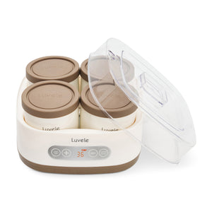 Yogurtiera Luvele Pure | 4 vasetti da 400 ml DIETA SCD e GAPS | Capacità totale 1,5 litri