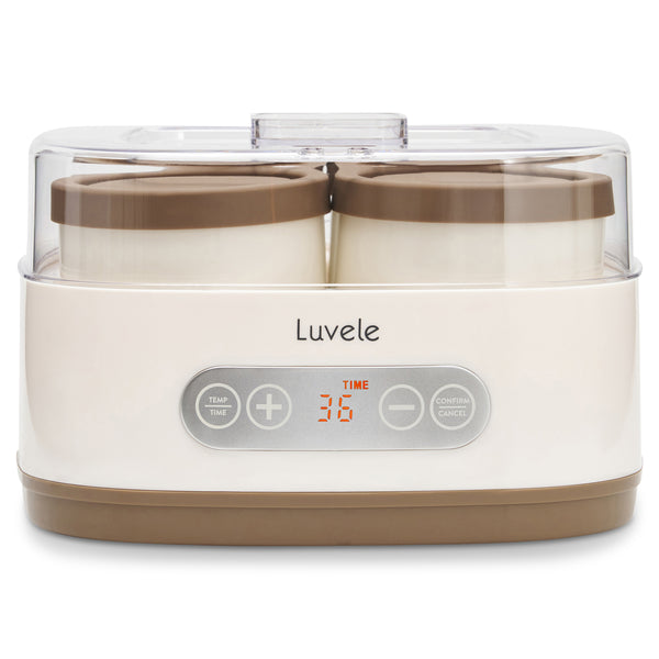 Yogurtiera Luvele Pure | 4 vasetti da 400 ml DIETA SCD e GAPS | Capacità totale 1,5 litri